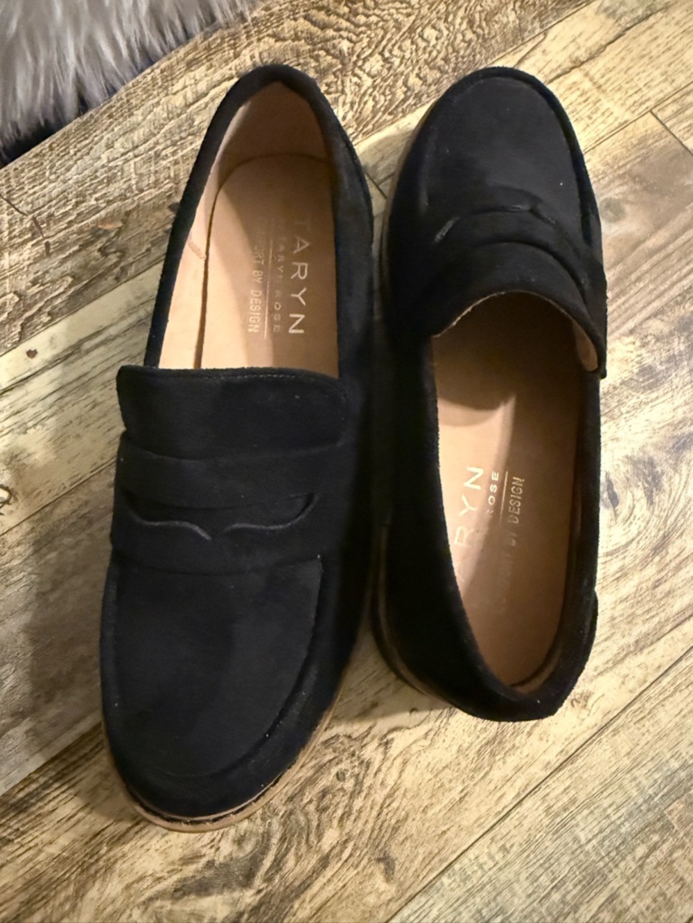 Taryn Rose Black Suede Platform Loafers – US Size 7 - Picture 9 of 9
